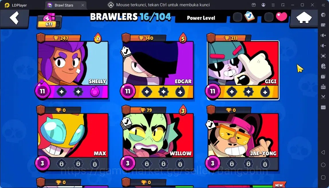 Brawl Stars Accounts Global |Trophy 736| 16 Brawler|1 Max Hypercharge(Shelly)|4350 Bling|15 Gems|1 Epic| ProtectOff |Check 5