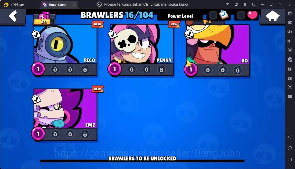 Brawl Stars Accounts Global |Trophy 736| 16 Brawler|1 Max Hypercharge(Shelly)|4350 Bling|15 Gems|1 Epic| ProtectOff |Check 7