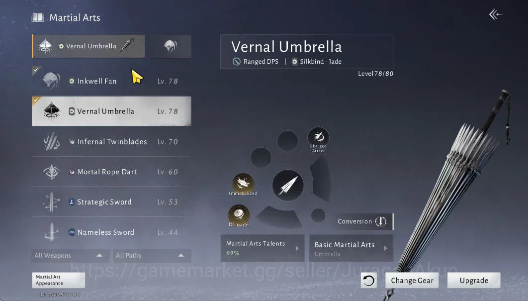 Where Winds Meet Accounts GLOBAL Lv78|GS 20K|Well Build Fan&Umbrella|Maxed 6