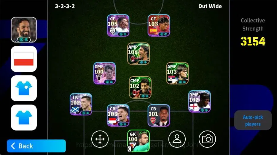eFootball Accounts Others Mobile|PW 3154|Kylian Mbappe ShowT,Rul Costa Epic,Dragan Stojkovic Epic,Eden Hazard 1