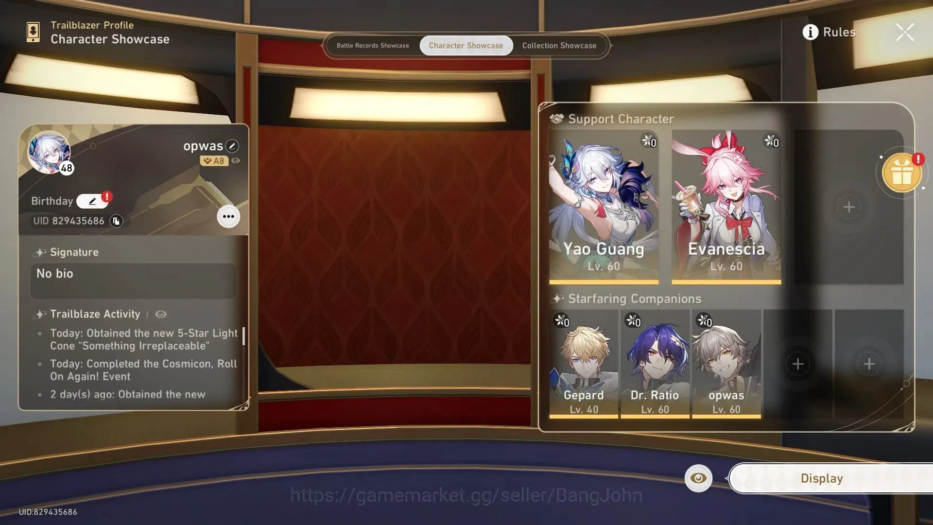 Honkai Star Rail Accounts Asia | TL48|Ruan Mei E1, Dan Heng PT, Robin, Fu Xu image 2