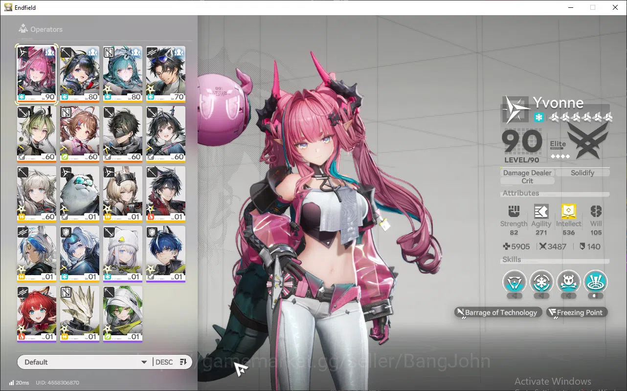 Arknights: Endfield Accounts ASIA | Lvl 54 | Yvone sign, Tangtang sign, Lifeng, Ardelia P1 sign | 36k Oroberyl, 6k Arsenal 2