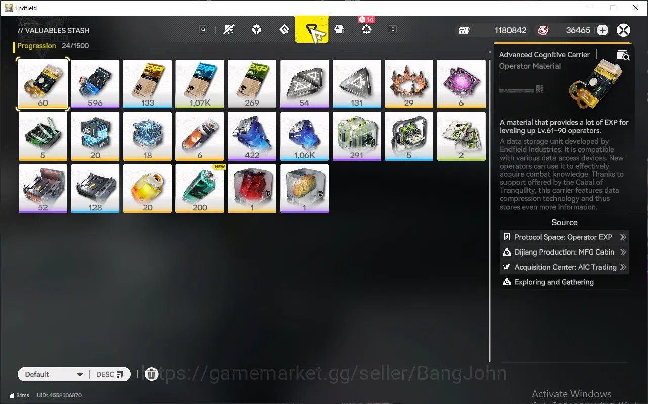 Arknights: Endfield Accounts ASIA | Lvl 54 | Yvone sign, Tangtang sign, Lifeng, Ardelia P1 sign | 36k Oroberyl, 6k Arsenal 7