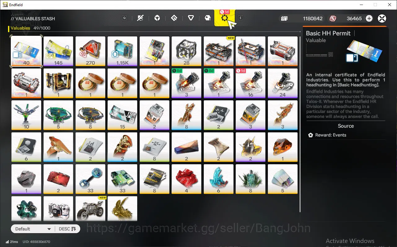 Arknights: Endfield Accounts ASIA | Lvl 54 | Yvone sign, Tangtang sign, Lifeng, Ardelia P1 sign | 36k Oroberyl, 6k Arsenal 9