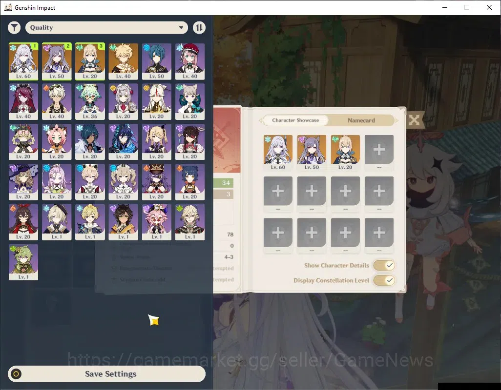 Genshin Impact Accounts Starter ASIA|AR 34|1 Limited + 4 (*5 Standard)| Skirk |Keqing,Jean|Low Main Quest|Low Explore 1
