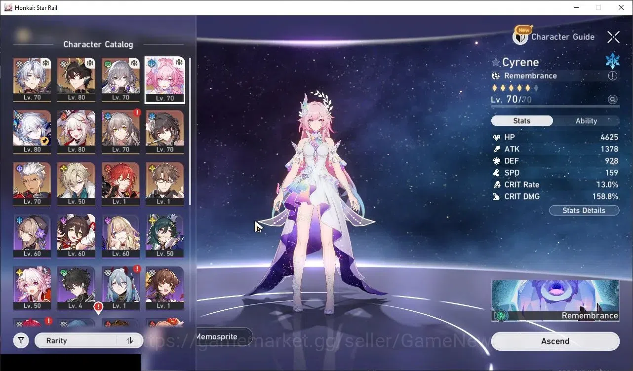 Honkai Star Rail Accounts Others Asia|TL 62|1809 Jade| 8 Limited (Phainon)+Sign Cyrene,Yao Guang,Sparxie,Ruan Mei 1