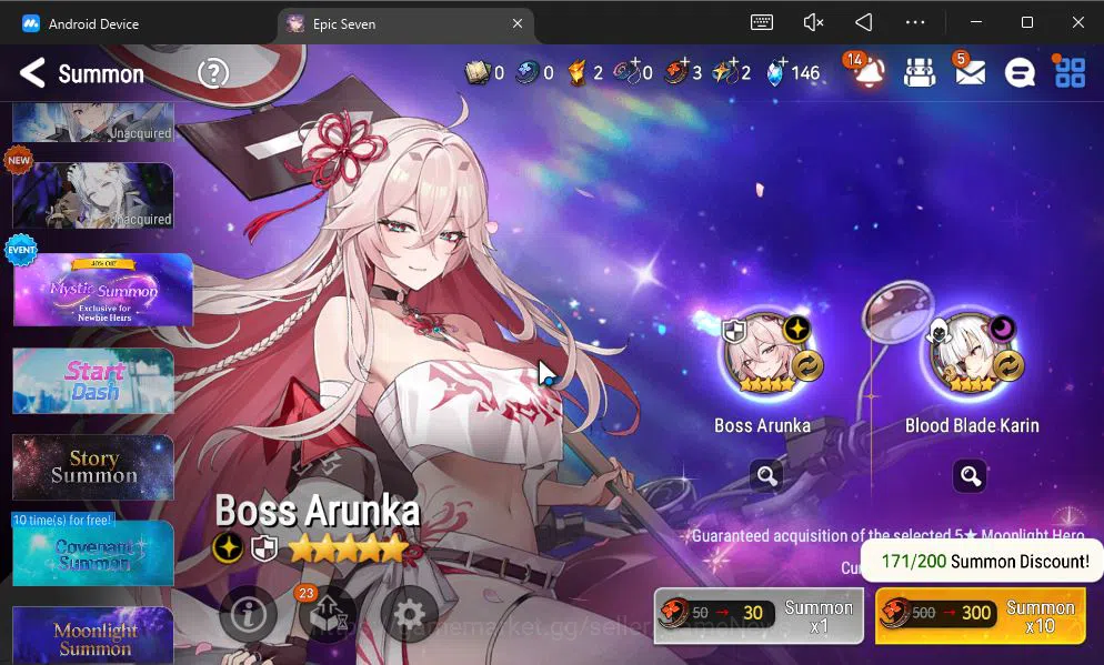 Epic Seven Accounts GLOBAL UNVERIF|NEW ERA|4 ML(NM Luna,TE Kayron,NC L image 10