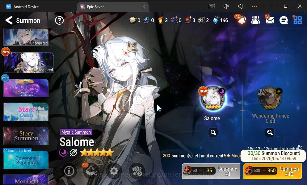 Epic Seven Accounts GLOBAL UNVERIF|NEW ERA|4 ML(NM Luna,TE Kayron,NC L image 11