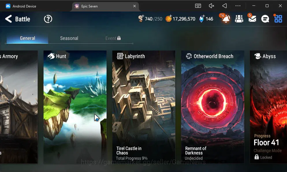 Epic Seven Accounts GLOBAL UNVERIF|NEW ERA|4 ML(NM Luna,TE Kayron,NC L image 15