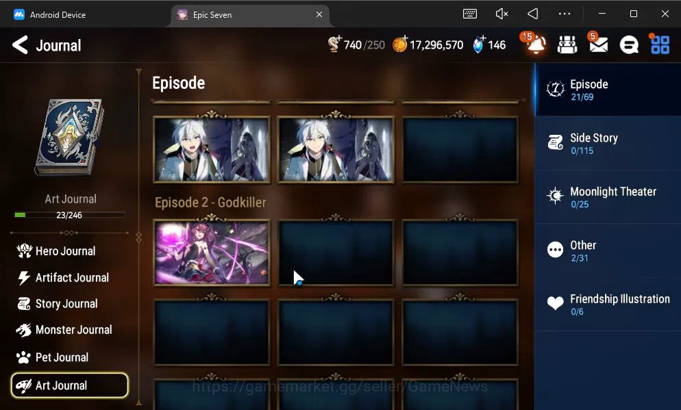 Epic Seven Accounts GLOBAL UNVERIF|NEW ERA|4 ML(NM Luna,TE Kayron,NC L image 18