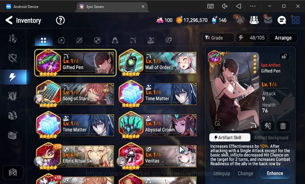 Epic Seven Accounts GLOBAL UNVERIF|NEW ERA|4 ML(NM Luna,TE Kayron,NC L image 6