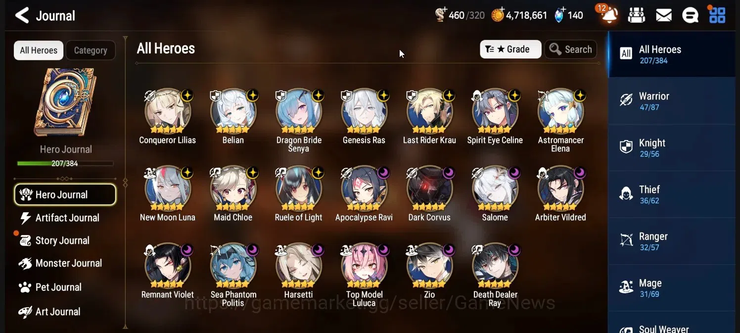 Epic Seven Accounts Limited Hero GLOBAL UnVerif|NewEra|20 ML(Harsetti,Zio,Belian,NM Luna,Salome,ArbiterV Etc 1