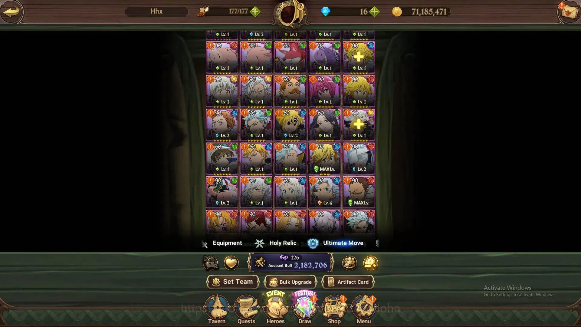 The Seven Deadly Sins: Grand Cross Accounts Global|2.18M CC|20 LS|LR Mesis 1/6|UR Menor 1/6, O image 7
