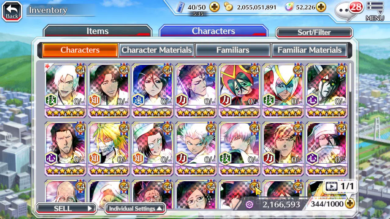 Bleach: Brave Souls Accounts Mid-Tier [GLOBAL]52 Orbs|Rukia 10th Aniv,SoulReper[Shunsui,Jushiro],Aizen Renewd,Crescent 11