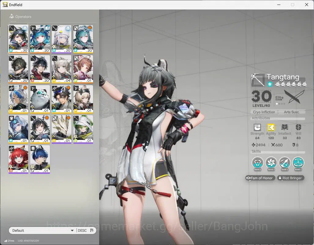 Arknights: Endfield Accounts ASIA | lvl 16| Tangtang, Lastrite, Ardelia, sign n image 4