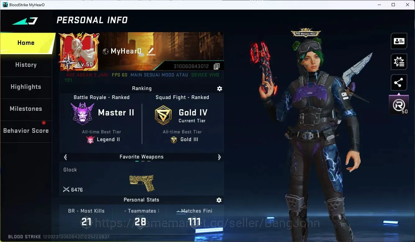 Blood Strike Accounts ASIA | 1 ETERNAL: Desert Eagle-Scorpius | 2 7DS | image 2