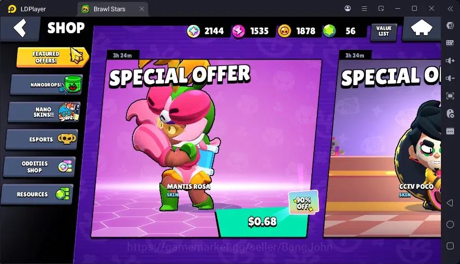 Brawl Stars Accounts Trophy 4981|29 Brawler|3 Max Hypercharge|1 Legend(CyberShelly),1 Mythic,4 Epic|2144 17