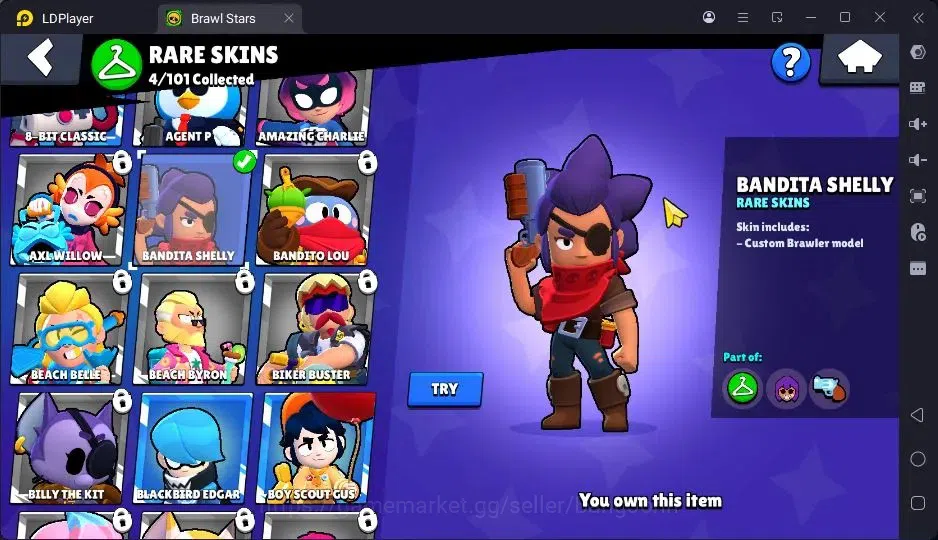 Brawl Stars Accounts Trophy 4981|29 Brawler|3 Max Hypercharge|1 Legend(CyberShelly),1 Mythic,4 Epic|2144 4
