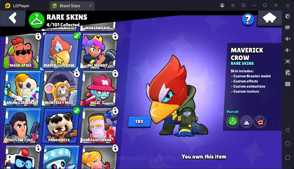 Brawl Stars Accounts Trophy 4981|29 Brawler|3 Max Hypercharge|1 Legend(CyberShelly),1 Mythic,4 Epic|2144 5