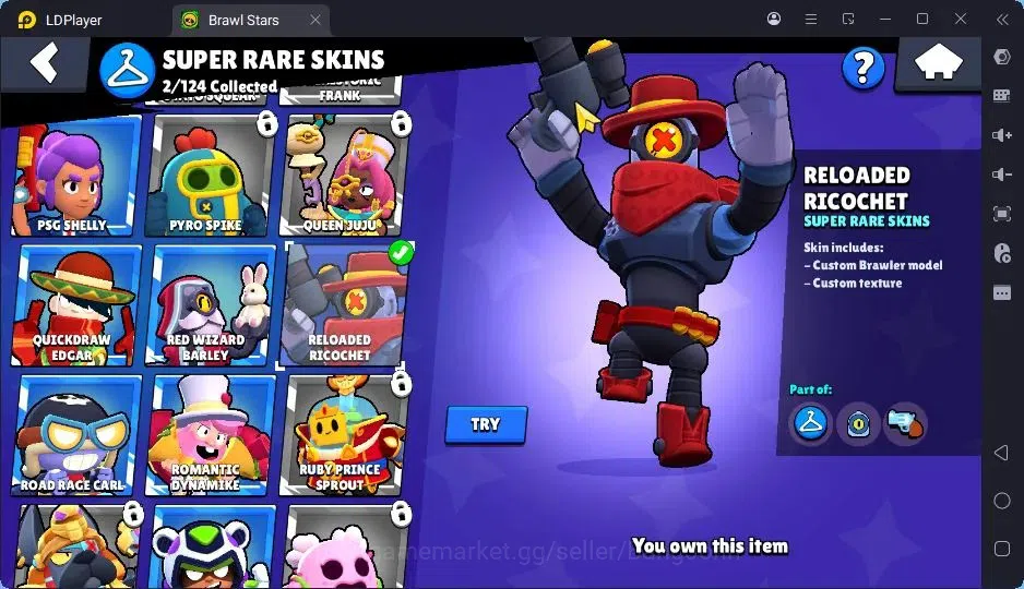Brawl Stars Accounts Trophy 4981|29 Brawler|3 Max Hypercharge|1 Legend(CyberShelly),1 Mythic,4 Epic|2144 8