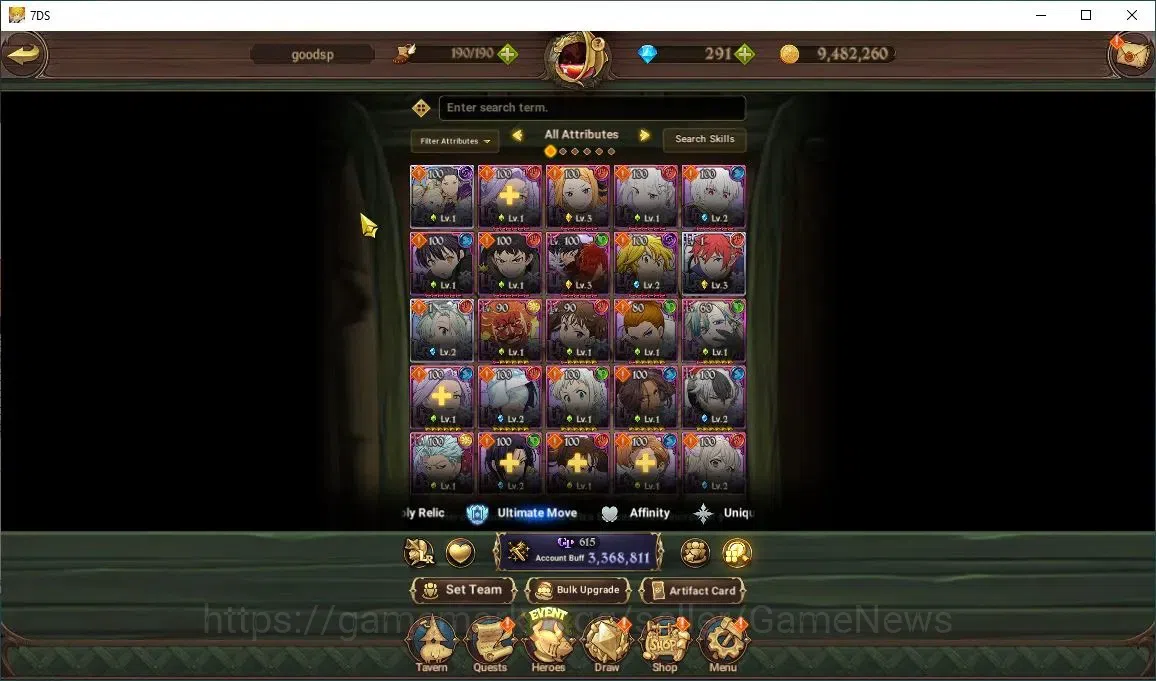 The Seven Deadly Sins: Grand Cross Accounts Asia|107 LS+291 Dm|3,3M CC|3 LR+3 UR+Collab FF,ReZ image 6