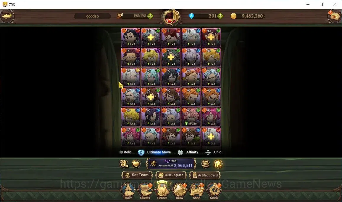The Seven Deadly Sins: Grand Cross Accounts Asia|107 LS+291 Dm|3,3M CC|3 LR+3 UR+Collab FF,ReZ image 9