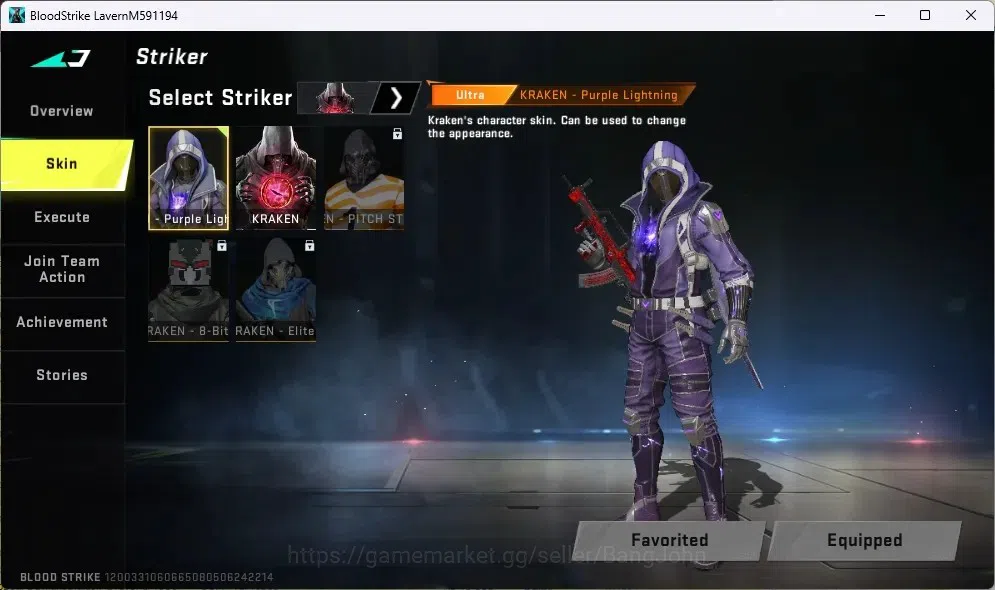 Blood Strike Accounts ASIA |1 Ultra Striker:KRAKEN-Purple Lightning|5 Le image 9
