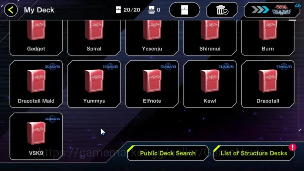 Yu-Gi-Oh! Master Duel Accounts Android|Lv 18|20 Deck|VSK9,Yummys,ElfNote,Kewl,Dra image 3