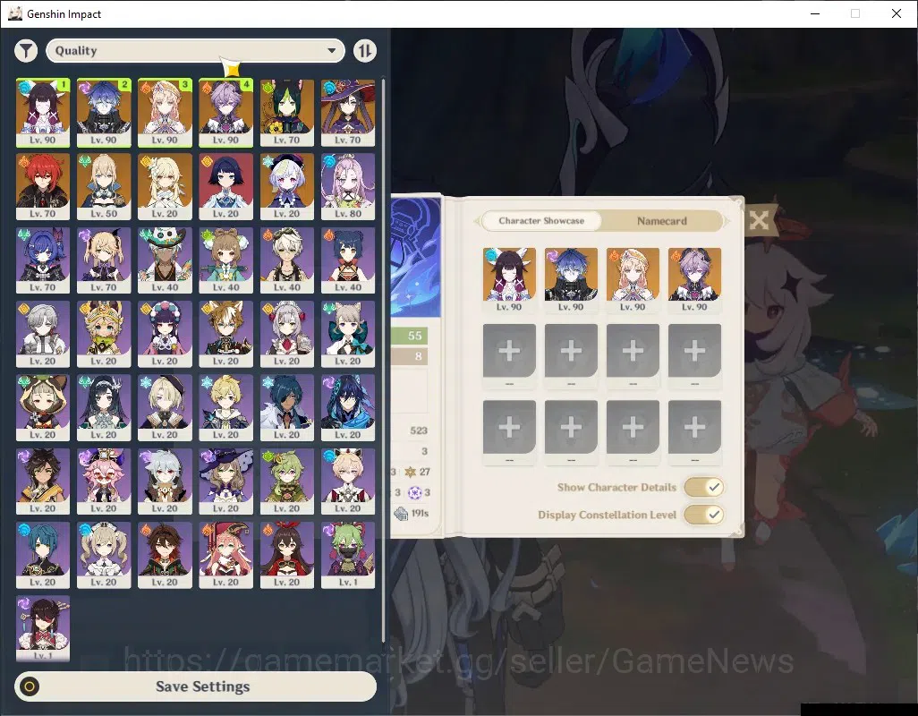 Genshin Impact Accounts Others ASIA|AR 55|Rate On|4 Limited + 4 (*5 1