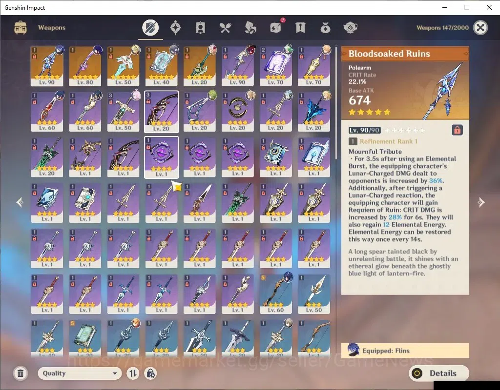 Genshin Impact Accounts ASIA |AR 55|6 Limited +5(*5Weapon) |[Flins,Raiden] image 5