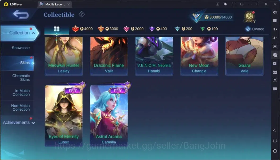 Mobile Legends: Bang Bang Accounts Collector Global|Hero 94|Skin 166|Expert|CC Natalia|Meowkin Lesley|Naruto Vale|Lunar 11