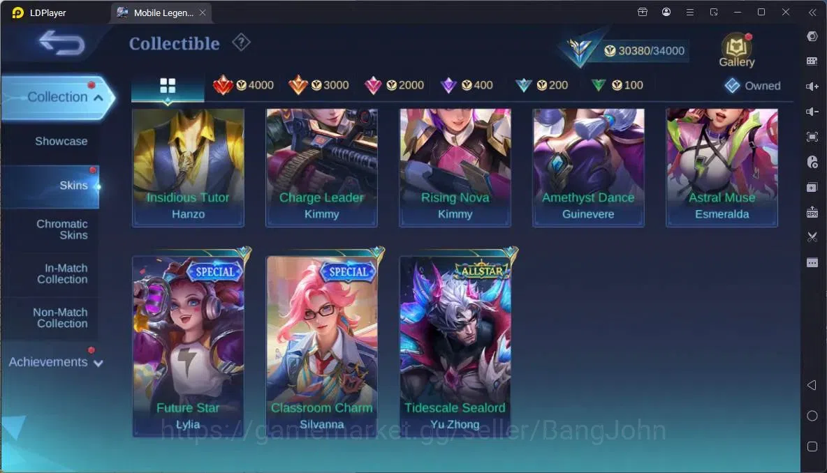 Mobile Legends: Bang Bang Accounts Collector Global|Hero 94|Skin 166|Expert|CC Natalia|Meowkin Lesley|Naruto Vale|Lunar 17