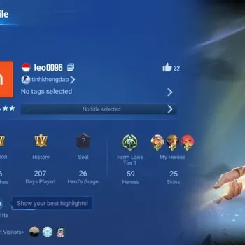 Honor of Kings Accounts Rare Skin Hero 59 Skin 25| 1 KIC Luna , 2 Legend Skin | 1 Legend Skin Selector Chest |TakeMail|Check