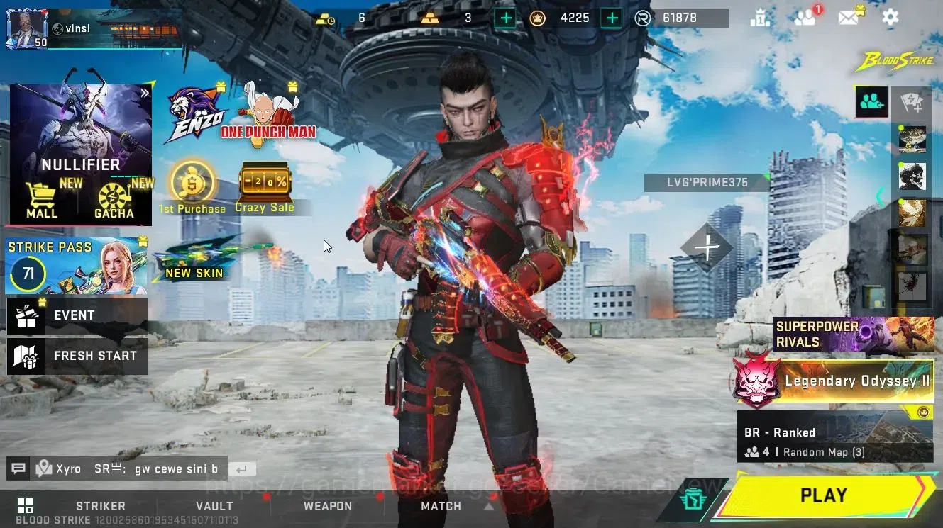 Blood Strike Accounts Rare Skin ASIA|ULTRA (ZERO,ALONDRA,KAG-6,INP-9,etc)|Limited Origin-12|Legendary 1