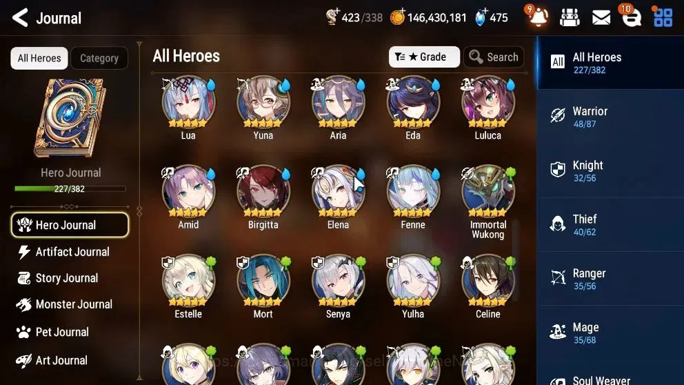 Epic Seven Accounts High-End Global UnVerif|23 ML(LOT Scales,Belian,LC Bellona,Rueleo,Etc)+PByblis,Estelle,Rinak,etc|AUTO 10