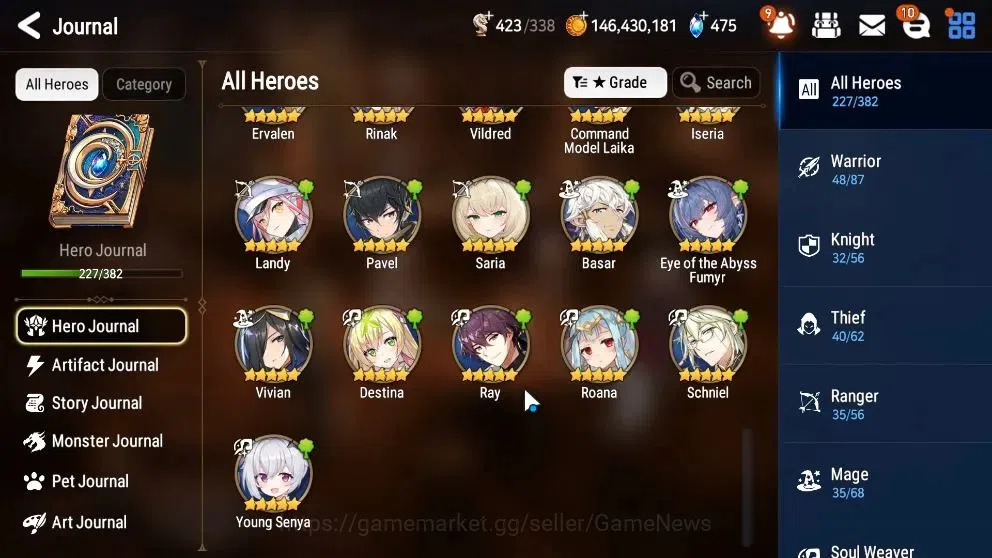 Epic Seven Accounts High-End Global UnVerif|23 ML(LOT Scales,Belian,LC Bellona,Rueleo,Etc)+PByblis,Estelle,Rinak,etc|AUTO 12