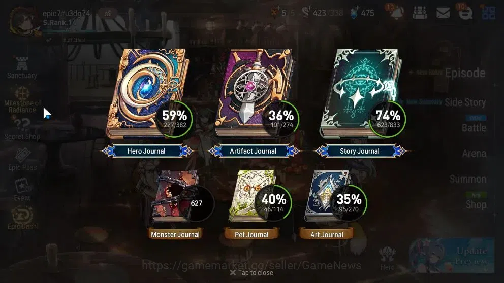 Epic Seven Accounts High-End Global UnVerif|23 ML(LOT Scales,Belian,LC Bellona,Rueleo,Etc)+PByblis,Estelle,Rinak,etc|AUTO 3