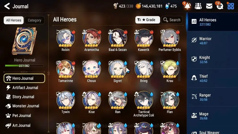 Epic Seven Accounts High-End Global UnVerif|23 ML(LOT Scales,Belian,LC Bellona,Rueleo,Etc)+PByblis,Estelle,Rinak,etc|AUTO 9