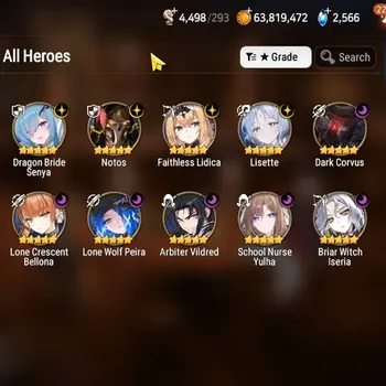 Epic Seven Accounts High-End GLOBAL UnVerif|NewEra|10 ML(NOTOS,Lisette,AB Vildred,SN Yulha,etc)+Estelle,Ivana,Etc|172K