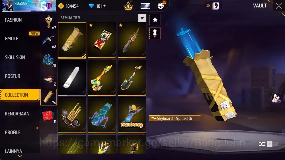 Free Fire Accounts Indonesia|M1887-Hand Of Hope & Mamba Gnaw|M4A1-Ven image 19