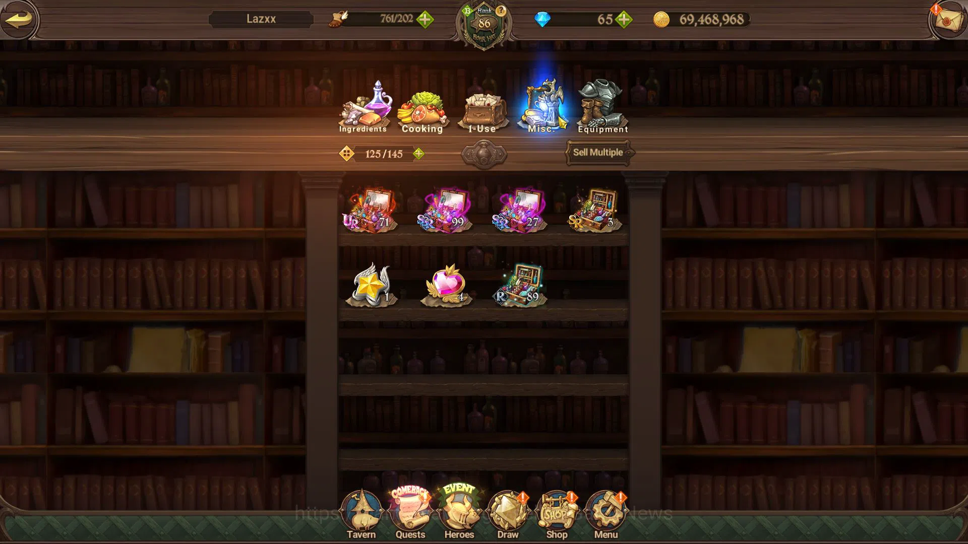 The Seven Deadly Sins: Grand Cross Accounts Midgame Asia|4M CC+65 DM|3 LR+9UR+Many Collab|Roxy2/6,Elizabeth,H 19