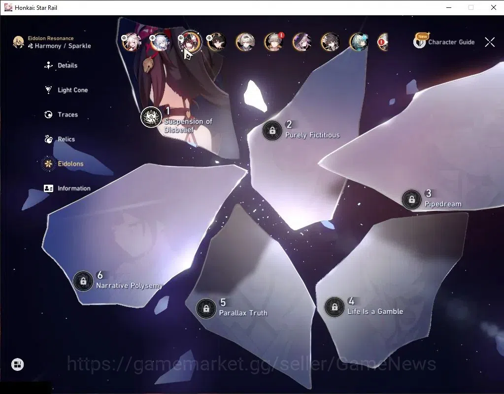 Honkai Star Rail Accounts Asia |TL 67|Sparxie Prem Team|13 Limited|Sparkle E image 5