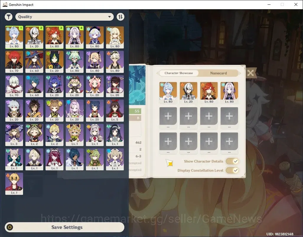 Genshin Impact Accounts Others Asia|AR 55|4 Limited + 2 (*5 Weapon)|Odette,Arlecchino,Mavuika,Citlali|All Unset|Female 1
