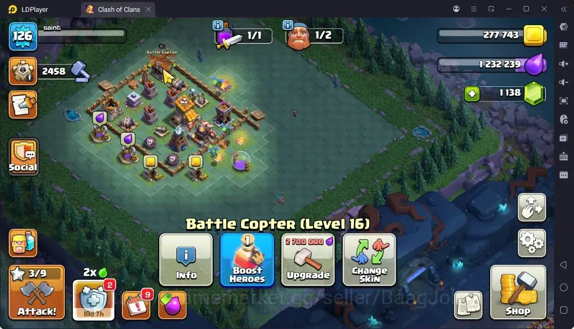 Clash of Clans Accounts High-End TH13-BH8 | LVL126 | BK58,AQ57,MP41,GW42,RC25 | BC16,BM12|2 Legendary & 3 Gold skins 17