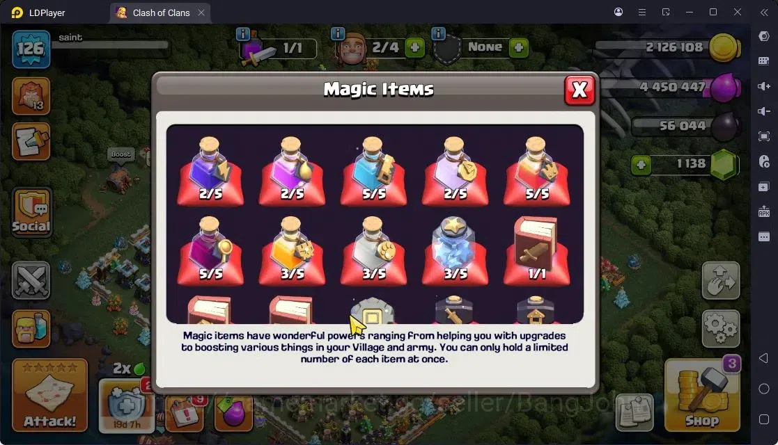 Clash of Clans Accounts High-End TH13-BH8 | LVL126 | BK58,AQ57,MP41,GW42,RC25 | BC16,BM12|2 Legendary & 3 Gold skins 4