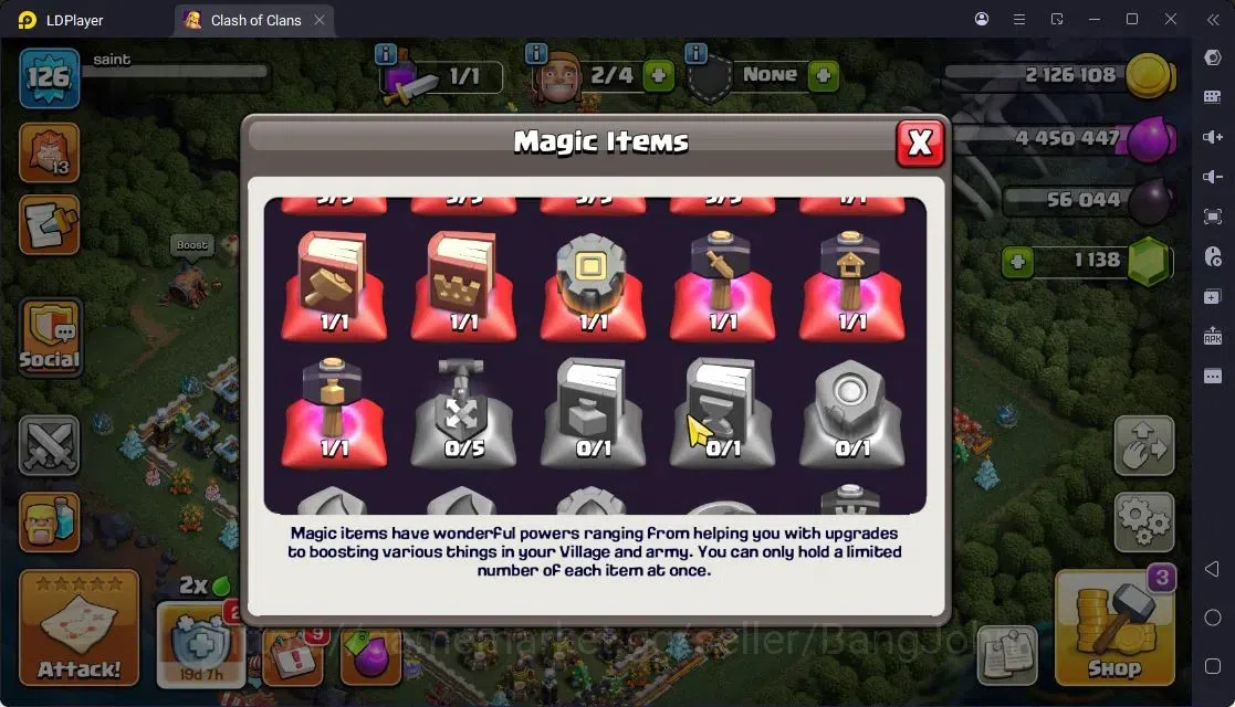 Clash of Clans Accounts High-End TH13-BH8 | LVL126 | BK58,AQ57,MP41,GW42,RC25 | BC16,BM12|2 Legendary & 3 Gold skins 5