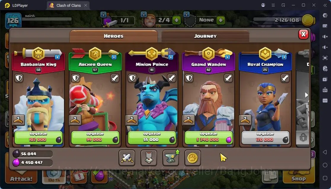 Clash of Clans Accounts High-End TH13-BH8 | LVL126 | BK58,AQ57,MP41,GW42,RC25 | BC16,BM12|2 Legendary & 3 Gold skins 7