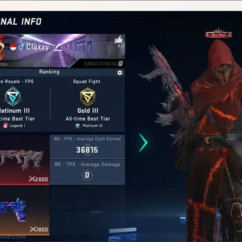 Blood Strike Accounts Collab Skin ASIA|6 Eternal Gun|2 Collab Gun [7DS]|3 Limited Gun|1 Ultra Melee:Shuriken-Azure|Collab