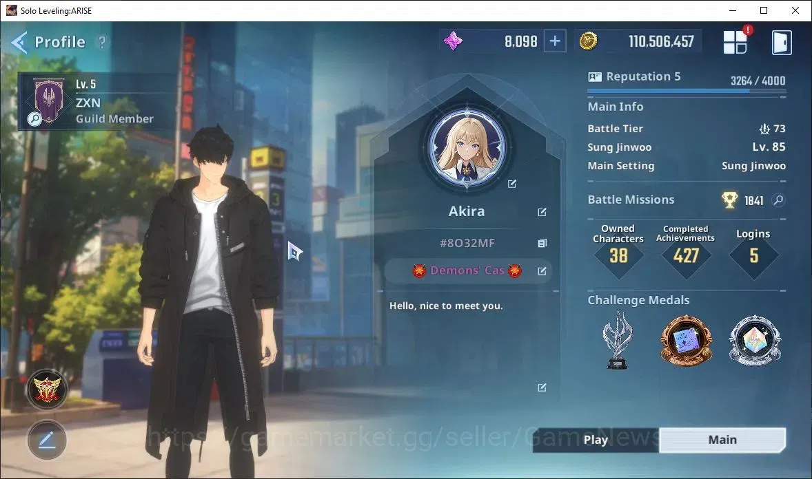 Solo Leveling: ARISE Accounts Lv85 2,6M Pwr|AntoineA5+SignA3,LennartA5+SignA5,Re image 1