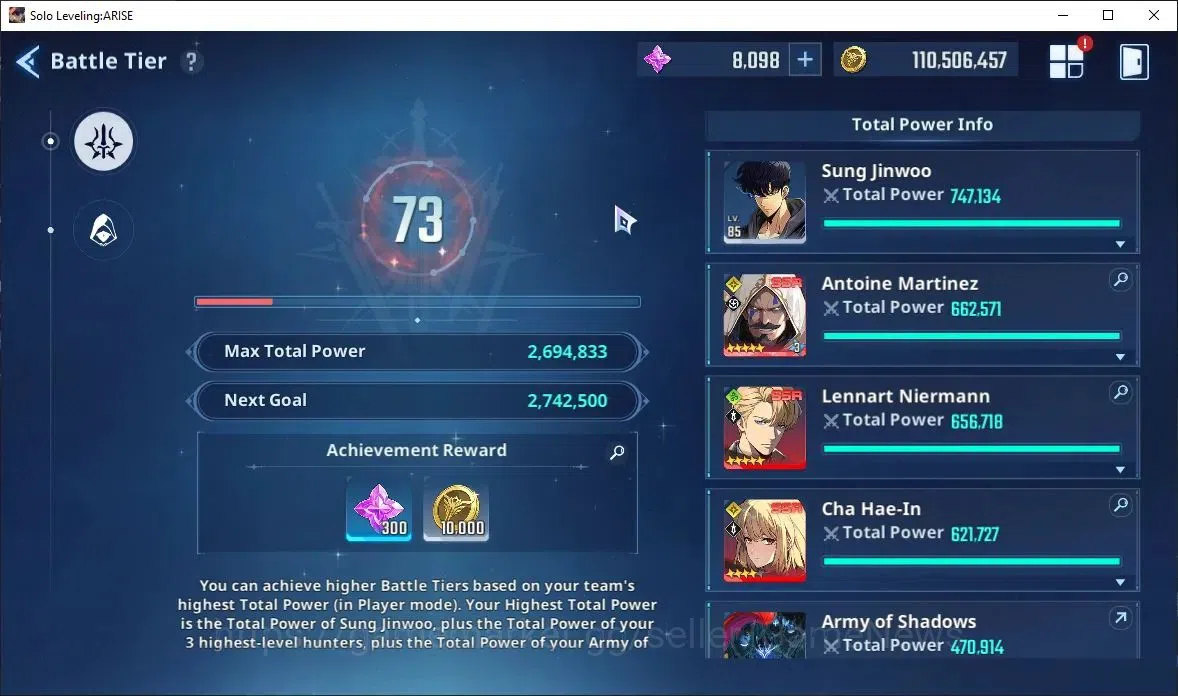 Solo Leveling: ARISE Accounts Lv85 2,6M Pwr|AntoineA5+SignA3,LennartA5+SignA5,Re image 17
